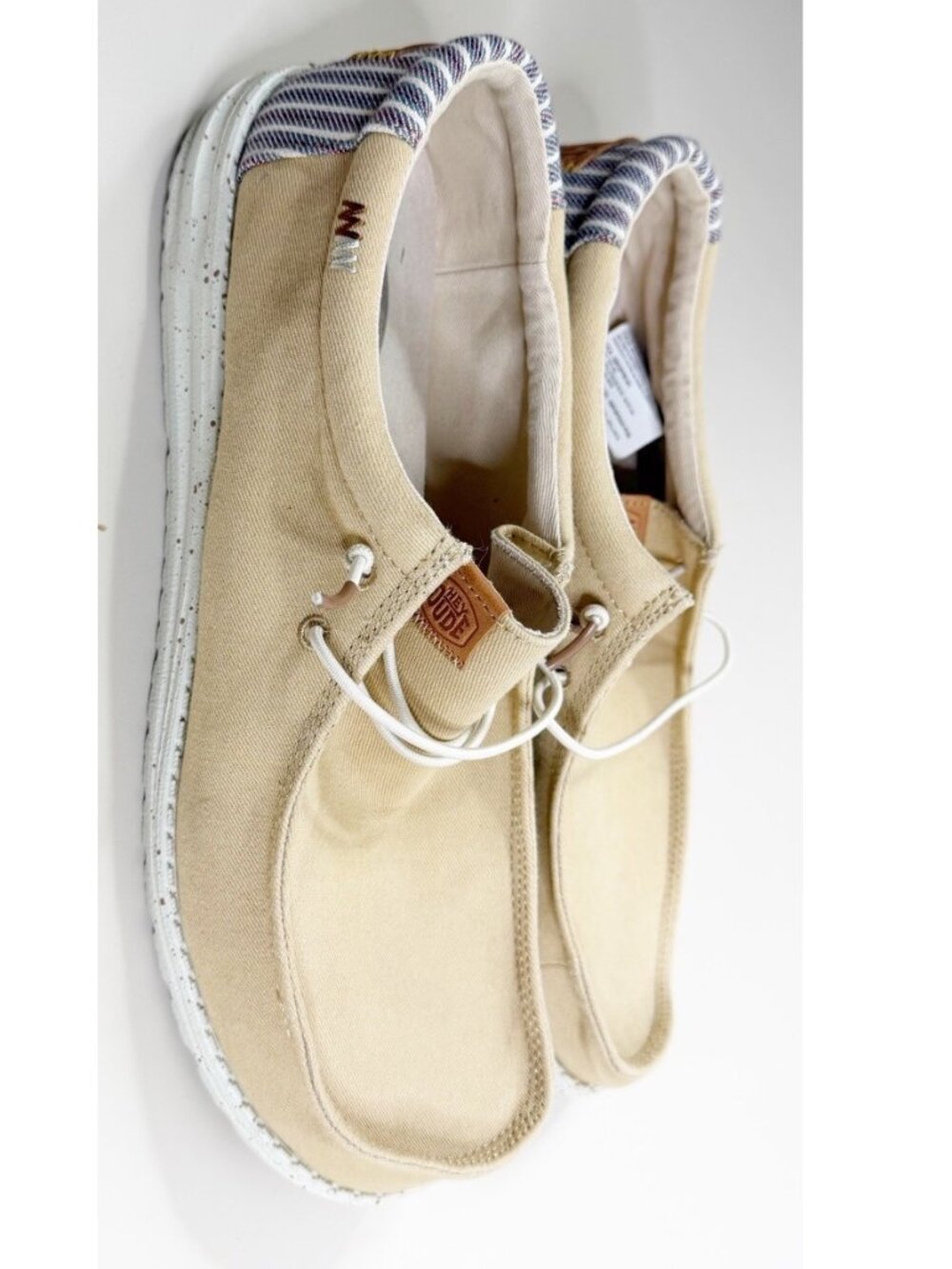 Hey Dude Men's 13 Wally Workwear Tan Slip-on Shoes Loafers EUC
